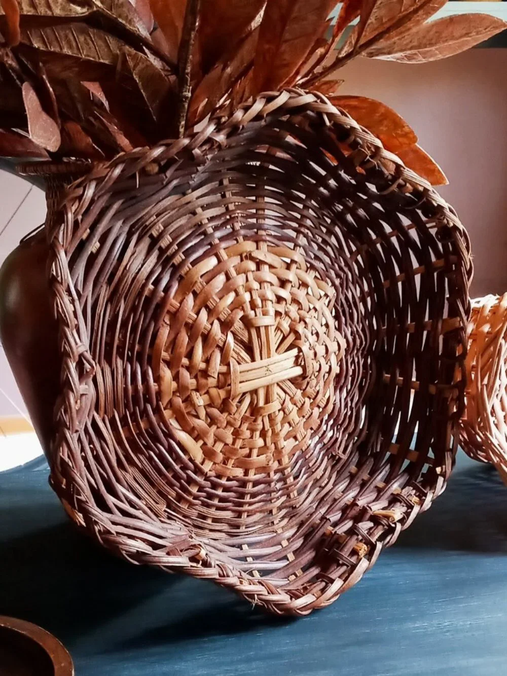 2 Unique Vintage Baskets Home Decor Cottagecore Shabby Chic Rustic Farmhouse